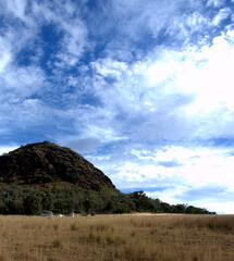 Canvas Print - landscape with blue sky