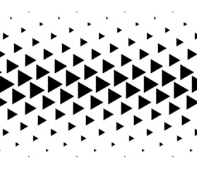 Poster - Triangle halftone texture, pattern. Geometric, angular vector design element, illustration