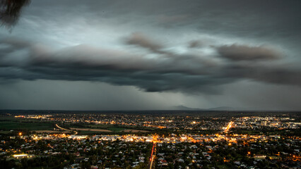 Wall Mural - storm over the city