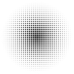 Aufkleber - Checkered, squares halftone. Square tiles mosaic abstract geometric design element