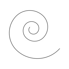 Aufkleber - Spiral design element. Swirl, twirl, vortex, vertigo icon and symbol