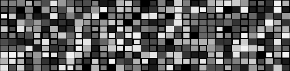 Aufkleber - Random mosaic square tiles seamless, repeatable cubism pattern, texture and backdrop
