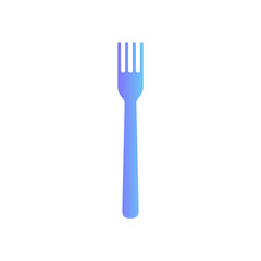 Sticker - Fork vector icon with gradient