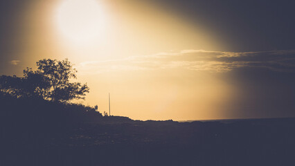 Wall Mural - sunset over the sea