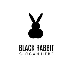 Wall Mural - Illustration of a good rabbit logo design for any purpose related to rabbit animals 