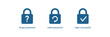 Forget password icon. Account protection, security key, danger warning, wrong password. Design element. Vector