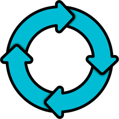 continuous filled outline icon