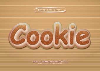 Cookie editable text effect