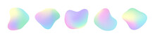 Organic Shape Holograph Colors Isolated, Label Tag