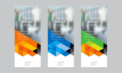 Wall Mural - Roll up banner vector template