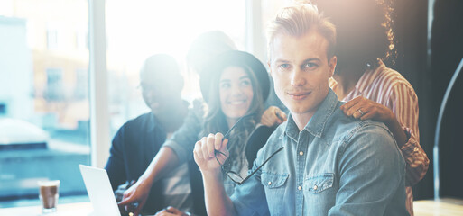 Young entrepreneurs in cafe or office