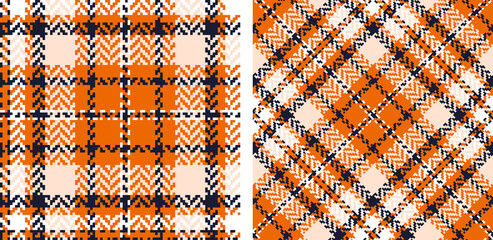 Wall Mural - Check plaid seamless pattern set.