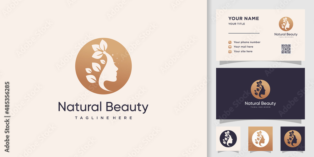 Nature beauty logo design with unique style Premium Vector Stock Vector ...