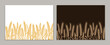 Vector horizontal wheat banners with copy space. Wheat, oat, rye or barley ears