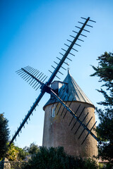 Poster - Old traditional windmill in Re island