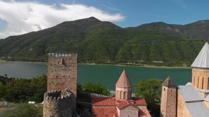 Poster - Ananuri castle complex on the Aragvi River in Georgia