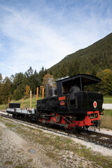 Wall Mural - Historical steam locomotive, Achensee lake railroad, Tiro, Austria