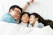 © 1112000 - small asian family portrait at home