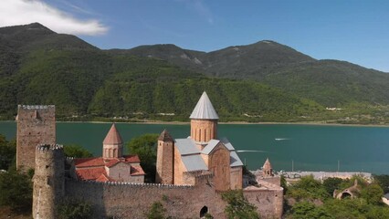 Poster - Ananuri castle complex on the Aragvi River in Georgia