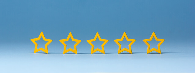 Customer Experience Concept, Best Excellent Services Rating for Satisfaction. Five Star