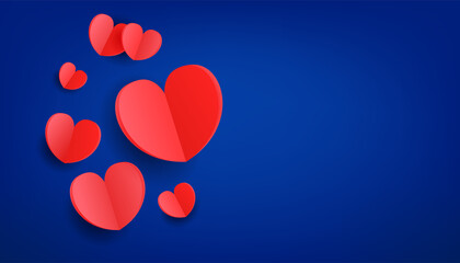 Aufkleber - Vector banner with copy space. Happy Valentines day vector card template