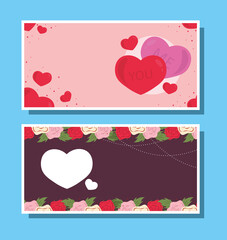 Sticker - love hearts romance