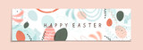 Fototapeta  - Abstract Banner with Happy Easter and Eggs