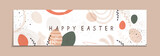 Fototapeta Perspektywa 3d - Happy Easter Abstract Banner