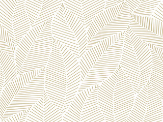 seamless white  floral background with abstract gold leaves. vecktor.