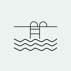 Wall Mural - Swimming pool vector icon