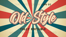Editable Text Effect With Retro Style Design Vector	
