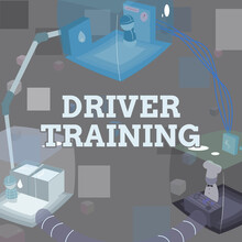 Handwriting Text Driver Training. Business Showcase Prepares A New Driver To Obtain A Driver S Is License Joined Booths Providing Necessary Workplace Resources.