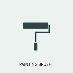 Wall Mural - paint roller vector icon illustration sign