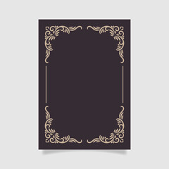 Poster - Vintage style frame card. - Vector.