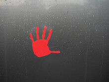 Red Handprint Decal For Missing And  Murdered Indigenous Women And Girls