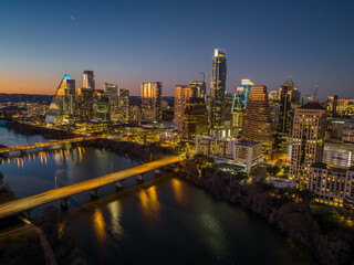 Wall Mural - Austin Downtown Drone Shots