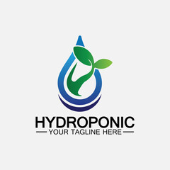 Sticker - Hydroponic logo vector icon illustration design