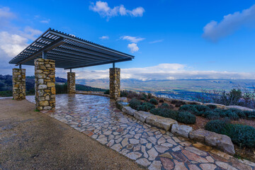 Wall Mural - Margaliot Lookout and Hula Valley landscape, the Galilee Panhandle