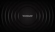 © Arroyan Art - 3D black techno abstract background overlap layer on dark space with silver circle curve effect decoration. Graphic design element future style concept for flyer, card, brochure cover, or landing page