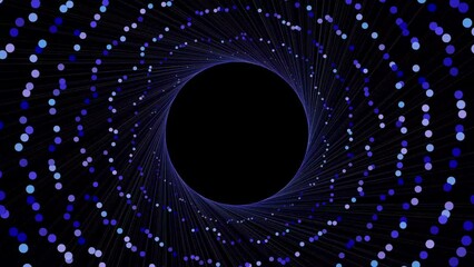 Wall Mural - 4k abstract animated tunnel in space