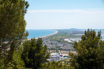 Wall Mural - Sete city bay sea in France view Mediterranean south french coast