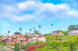 Residential area with suburban houses at La Jolla in San Diego, California