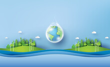 Concept Of Ecology And Wolrd Water Day .