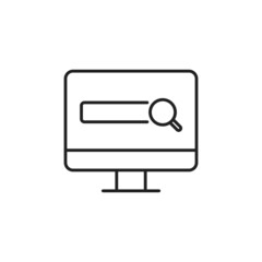 Wall Mural - computer search icon. high quality black vector illustration