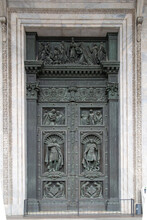 High Reliefs Of The Inner Door Of St. Isaac's Cathedral. Saint Petersburg