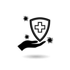 Poster - Health immune system icon with shadow