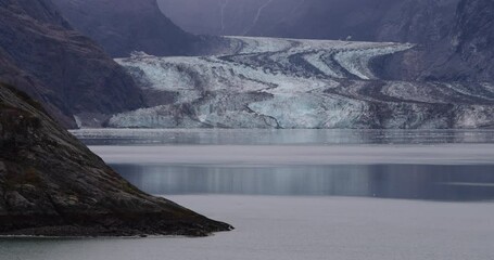 Wall Mural - glacier bay alaska cruise vacation travel.. nature landscape of lamplugh glacier and mount fairweath