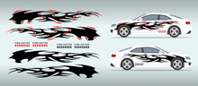 Car Side Sticker Design. Auto Vinyl Decal Template. Suitable For Printing Or Cutting.