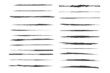 © blagorodez - Set of artistic pen brushes.Doodles, ink brushes.Set of vector grunge brushes. Collection of strokes of markers. Set of wavy horizontal lines