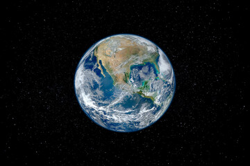 Wall Mural - planet earth globe view from space with north and south america. this image elements furnished by na